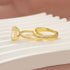 2PC Moissanite 3.5 Carat Emerald Cut Solitaire Yellow Gold Wedding Ring Set For Women - louilyjewelry
