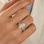 Louily Moissanite 2PC 4.0 Ct Marquise&Oval Cut White Gold Wedding Ring Set - louilyjewelry