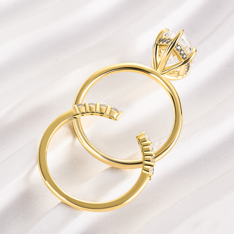 Louily Special Marquise Cut Open Wedding Ring Set - louilyjewelry