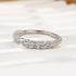 Louily Fashion Yellow Gold Half Emerald & Round Cut Diamond Wedding Band In Sterling Silver - louilyjewelry