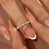 Louily Moissanite 0.55Ct Marquise&Round Wedding Band In Sterling Silver - louilyjewelry