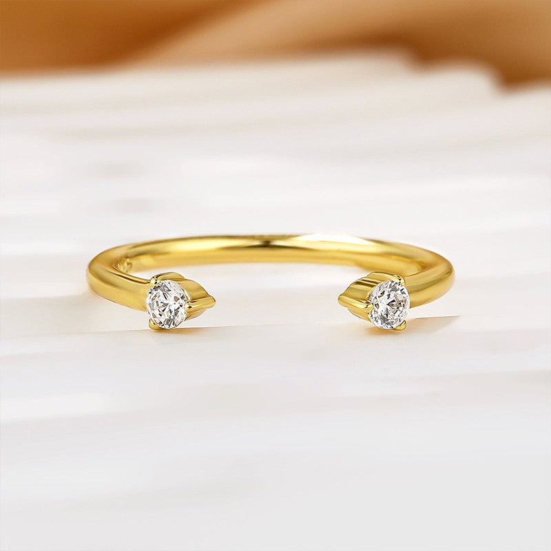 Open Wedding Band In Sterling Silver - louilyjewelry