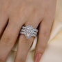Louily 3PC Classic Halo Pear Cut Wedding Ring Set In Sterling Silver - louilyjewelry