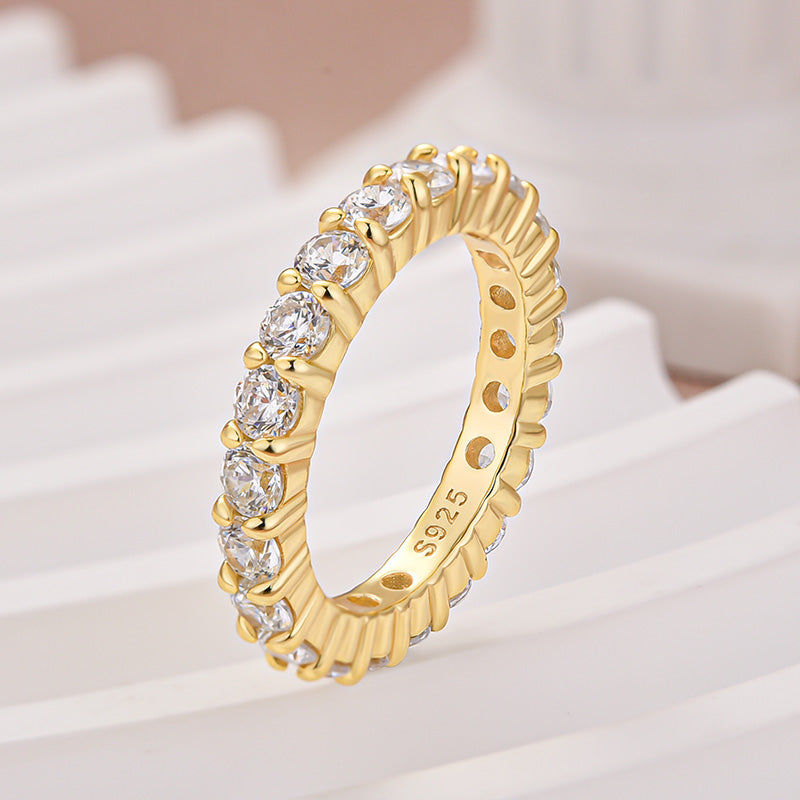 Eternity Moissanite 2.5 Ct Round Cut Women's Wedding Band