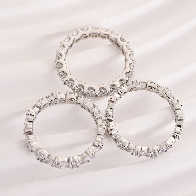 Louily Lovely Marquise & Round Cut 3PC Wedding Band Set In Sterling Silver - louilyjewelry