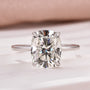Louily Moissanite Attractive 4.0 Carat Cushion Cut Engagement Ring - louilyjewelry