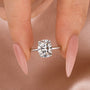 Louily Moissanite Attractive 4.0 Carat Cushion Cut Engagement Ring - louilyjewelry