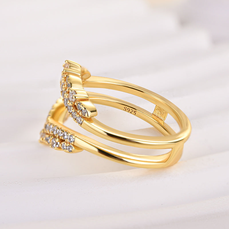 Louily Exclusive Round Cut Jacket Wedding Band For Women In Sterling Silver - louilyjewelry