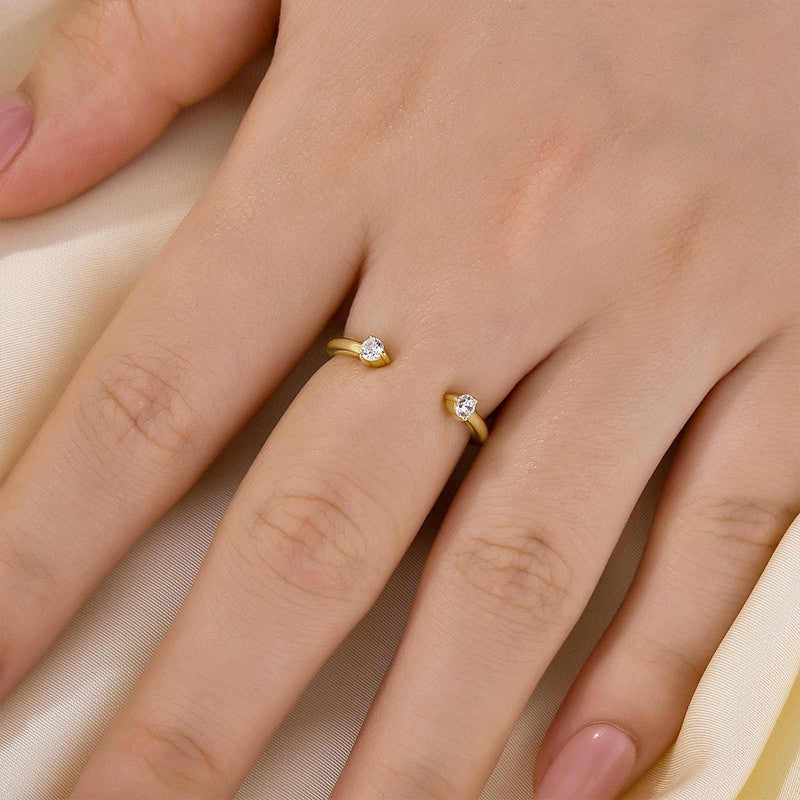 Open Wedding Band In Sterling Silver - louilyjewelry