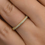 Louily Unique Three Sided Stone Women's Wedding Band - louilyjewelry