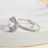 Louily Halo Round Cut Engagement Ring In Sterling Silver - louilyjewelry
