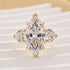 Louily Marquise Cut Three Stone Engagement Ring In Sterling Silver - louilyjewelry