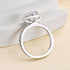 Louily Halo Round Cut Engagement Ring In Sterling Silver - louilyjewelry