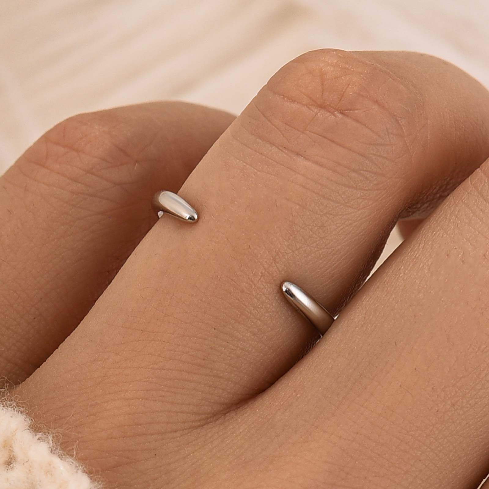 Louily Classic Yellow Gold Open Wedding Band In Sterling Silver