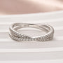Louily Moissanite 2.0 Ct X Criss Cross Wedding Band - louilyjewelry
