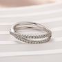 Louily Moissanite 2.0 Ct X Criss Cross Wedding Band - louilyjewelry