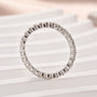 Louily Moissanite Round Cut Full Eternity Wedding Band - louilyjewelry