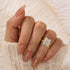 Fashion 4.0Ct White Stone Radiant Cut Solitaire Engagement Ring For Woman In sterling Sliver - louilyjewelry