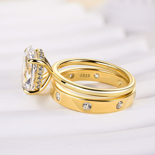 Louily Unique Oval Cut Wedding Ring Set For Women