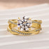 Louily Moissanite 2.0 Carat Round Cut Twist Wedding Ring Set - louilyjewelry