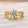 Louily Moissanite 2.0 Carat Round Cut Twist Wedding Ring Set - louilyjewelry