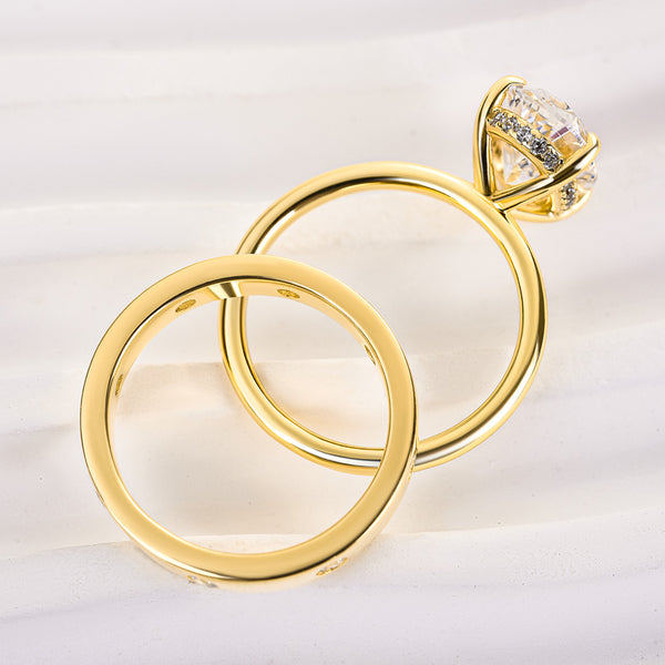 Louily Unique Oval Cut Wedding Ring Set For Women