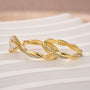 Louily Moissanite 2.0 Carat Round Cut Twist Wedding Ring Set - louilyjewelry