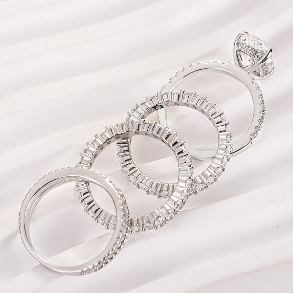 Louily Honorable Oval Cut 4PC Ring Set