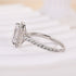 Louily Attractive Halo Emerald Cut Engagement Ring - louilyjewelry