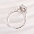 Louily Attractive Halo Emerald Cut Engagement Ring - louilyjewelry