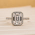 Fancy 2.5Ct Emerald Cut Halo Engagement Ring For Woman In Sterling Silver - louilyjewelry