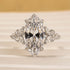 Elegant 4.0Ct Marquise Cut White Stone with Design Side Stones White Gold Engagement Ring in Sterling Sliver - louilyjewelry