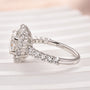 Louily Classic Moissanite 2.0 Carat Halo Round Cut Promise Ring - louilyjewelry