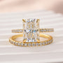 Louily Moissanite 3.5 Carat Radiant Cut Wedding Ring Set - louilyjewelry