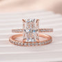 Louily Moissanite 3.5 Carat Radiant Cut Wedding Ring Set - louilyjewelry