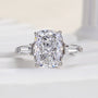 Louily Stunning Cushion Cut Three Stone Women's Engagement Ring In Sterling Silver - louilyjewelry