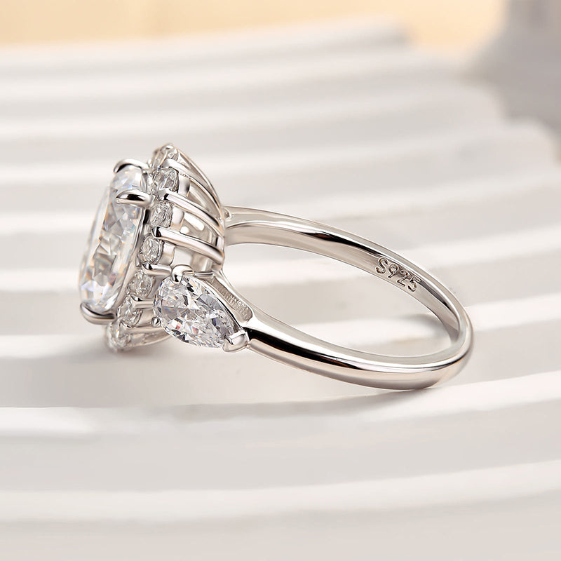 Louily Timeless Halo Oval Cut Engagement Ring For Women - louilyjewelry