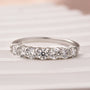 Louily Moissanite Classic Round Cut Wedding Band - louilyjewelry