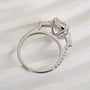 Louily Stunning Cushion Cut Three Stone Women's Engagement Ring In Sterling Silver - louilyjewelry