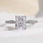 Louily Classic 2.0 CT Radiant Cut Engagement Ring In Sterling Silver - louilyjewelry