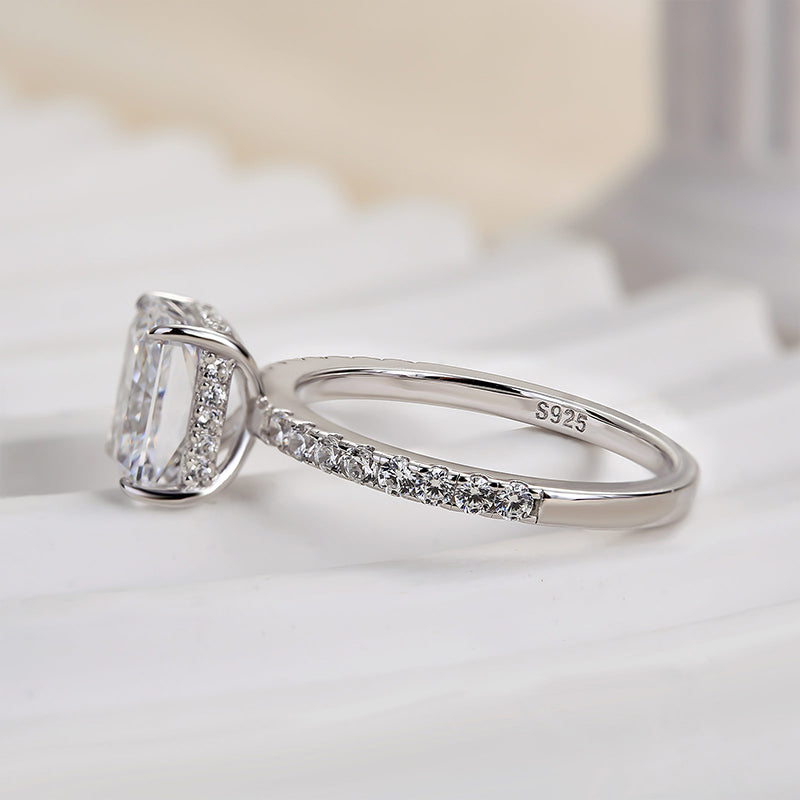 Louily Classic 2.0 CT Radiant Cut Engagement Ring In Sterling Silver - louilyjewelry