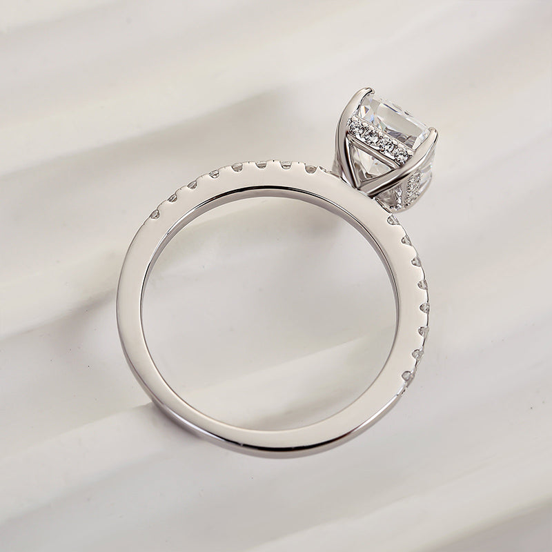 Louily Classic 2.0 CT Radiant Cut Engagement Ring In Sterling Silver - louilyjewelry