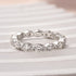 Louily Lovely Moissanite Round Cut Women's Wedding Band In Sterling Silver - louilyjewelry