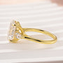 Louily Outstanding Moissanite 4.0 Carat Oval Cut Three Stone Engagement Ring - louilyjewelry