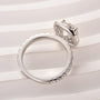 Louily Moissanite 2.0 Ct Halo Round Cut White Gold Promise Ring - louilyjewelry