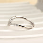 Louily Exclusive V-shaped Design Half Eternity Wedding Band - louilyjewelry