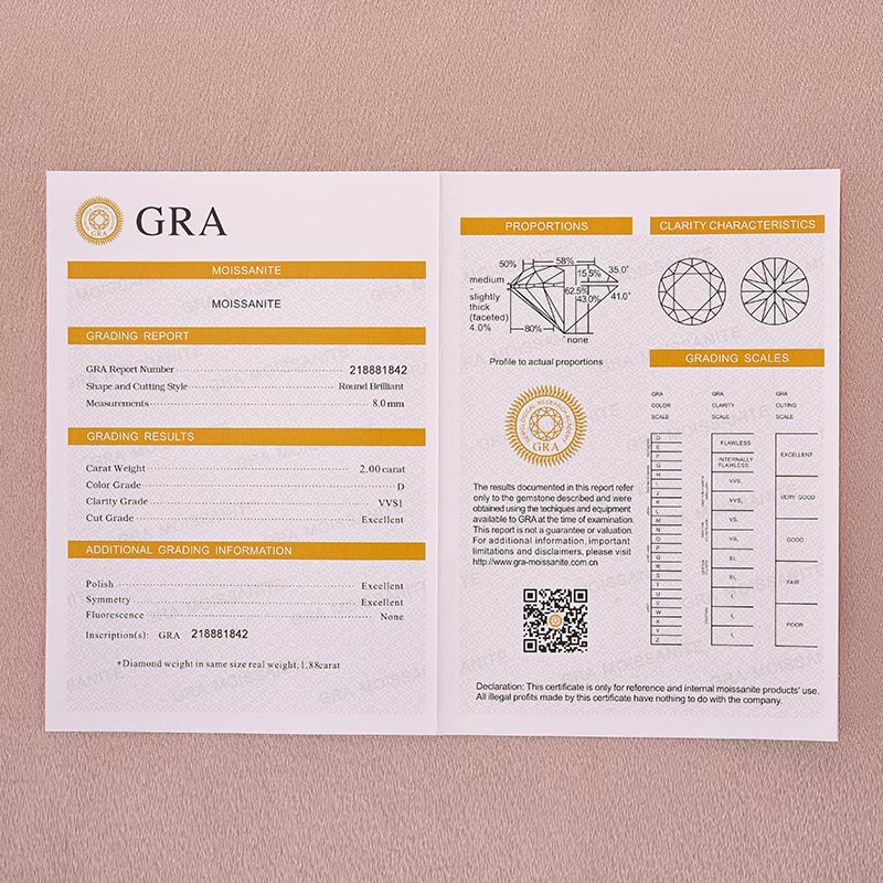 Moissanite 2.0Ct Solitaire Round Cut Engagement Ring with Marquise Cut Wedding Band