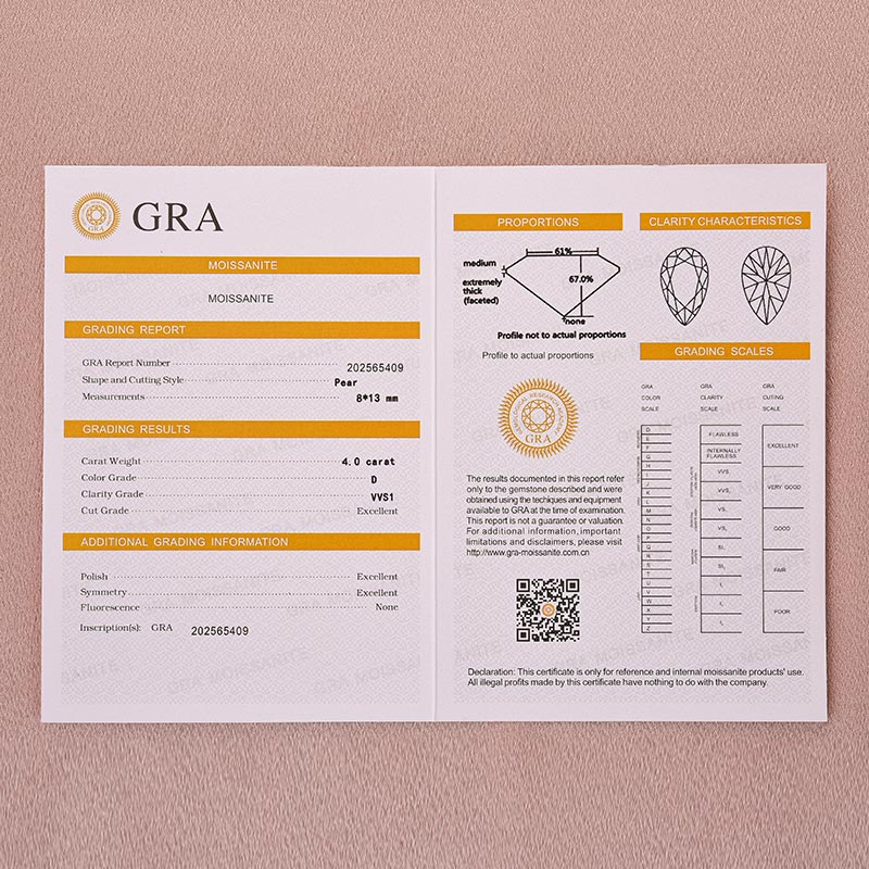 Louily Moissanite 4.0 Ct Pear Cut Engagement Ring For Women - louilyjewelry