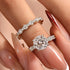 2PC Moissanite 4.0Ct Round Cut Engagement Ring With Round Cut Wedding Band Wedding Ring Set - louilyjewelry