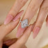 Unique 3.0Ct Halo Marquise Cut Engagement Ring In Sterling Silver - louilyjewelry